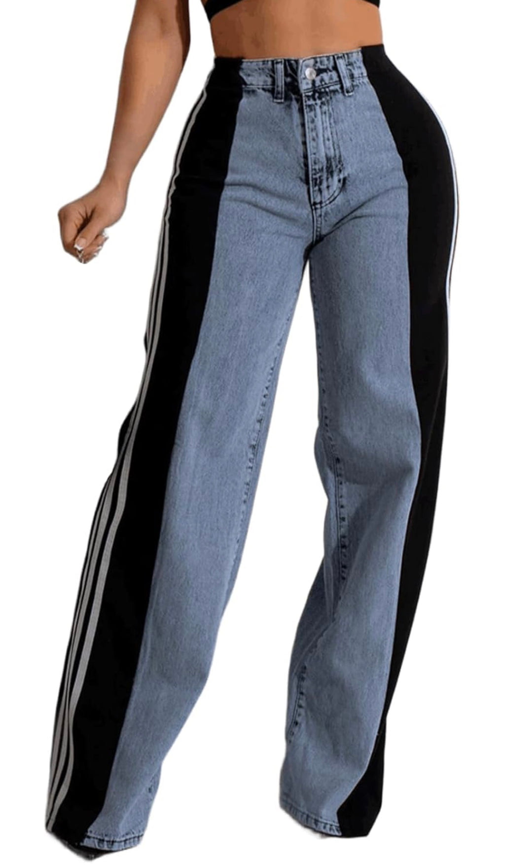 Denim Track Star Wide-Leg Jeans