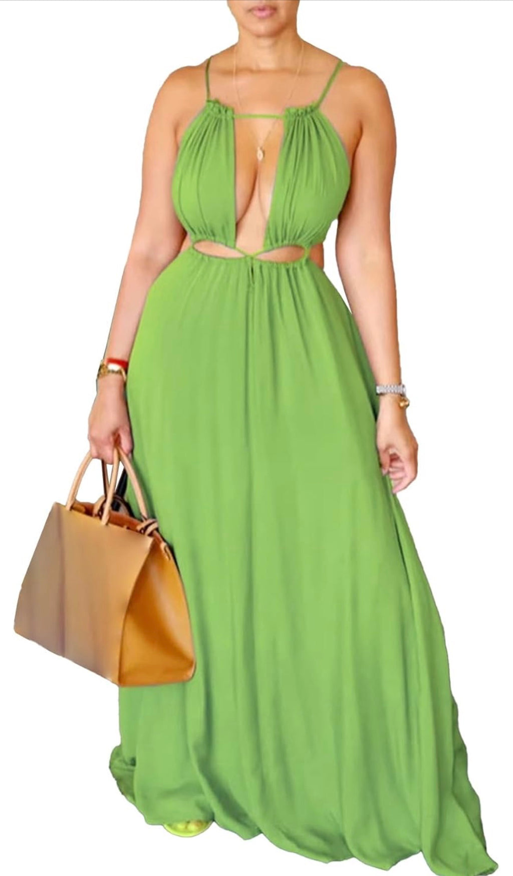 Island Glow Cutout Maxi Dress