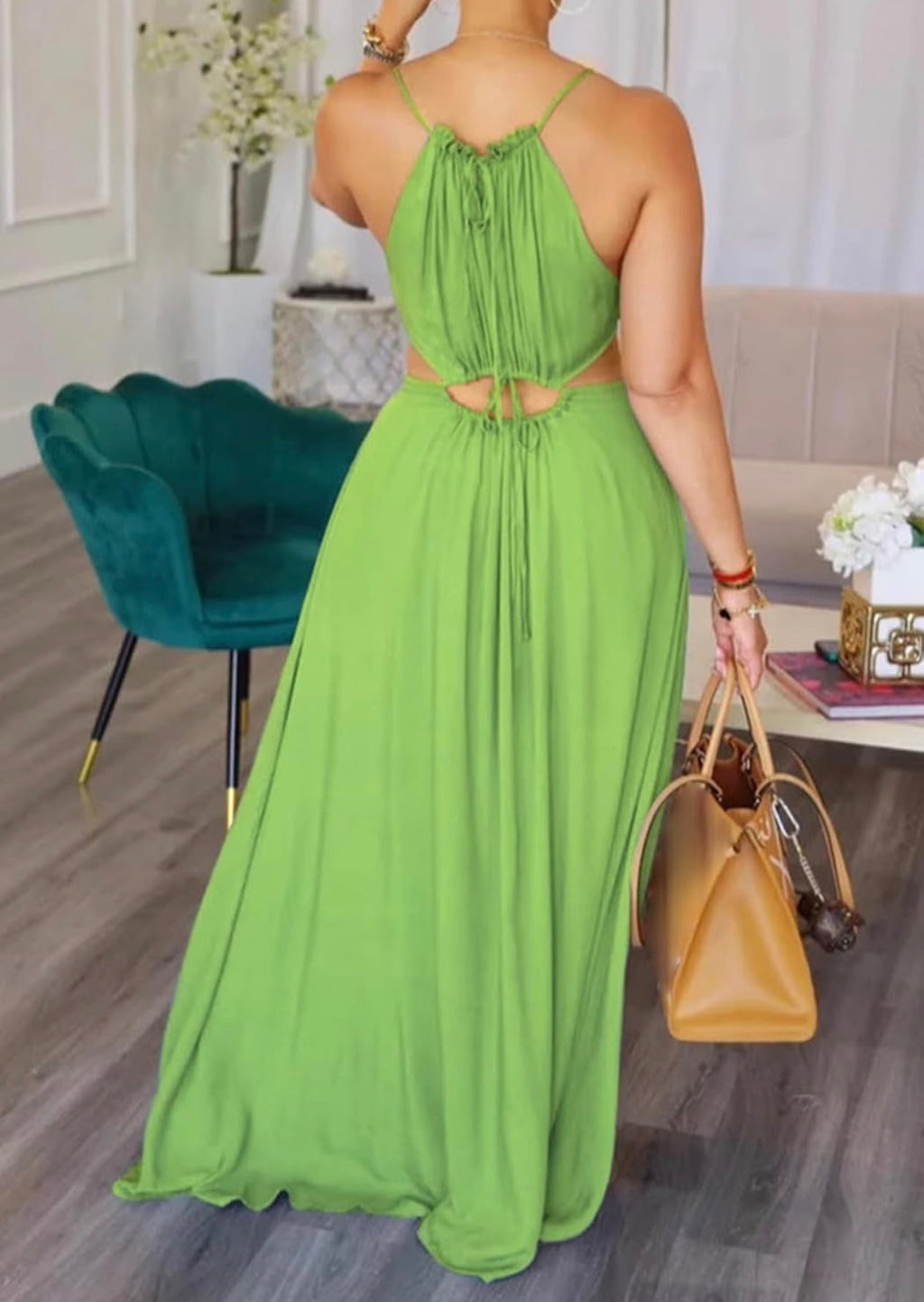 Island Glow Cutout Maxi Dress